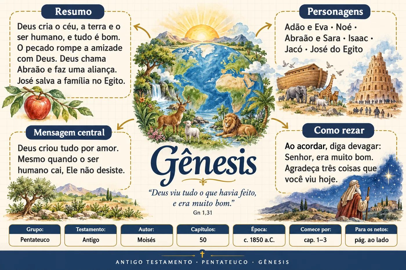 Mapa ilustrado de Gênesis