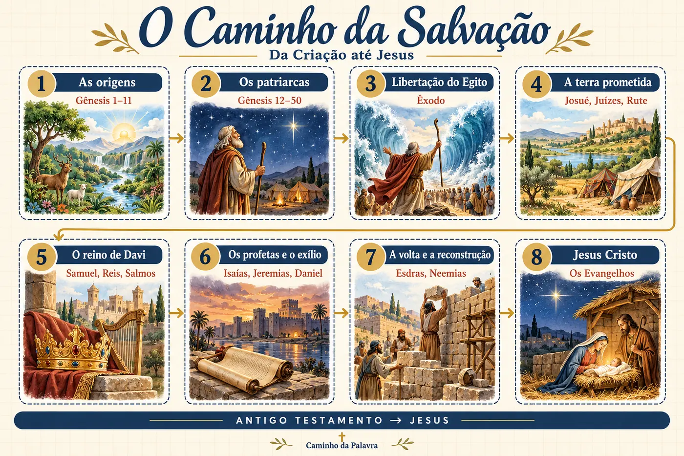 Linha do tempo: O Caminho da Salvação, da Criação até Jesus
